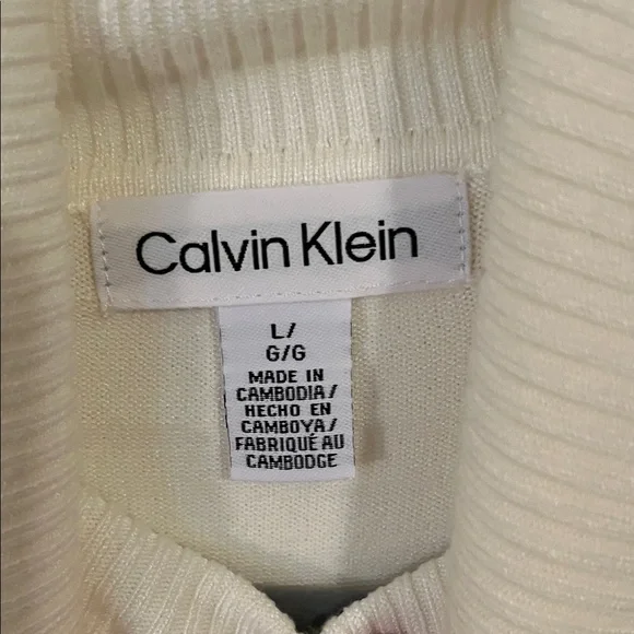 Calvin Klein Cream or Burgundy Soft Turtleneck Sweaters Large New - Picture 7 of 16